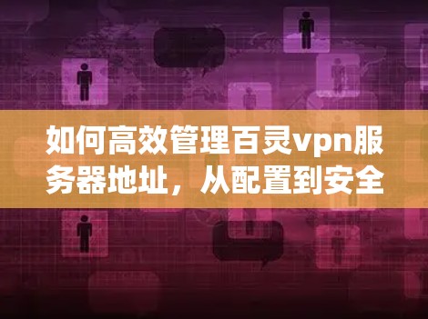 如何高效管理百灵vpn服务器地址，从配置到安全的全面 guide