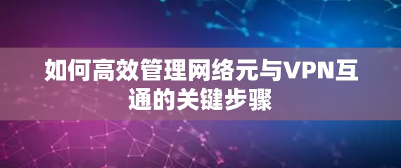 如何高效管理网络元与VPN互通的关键步骤