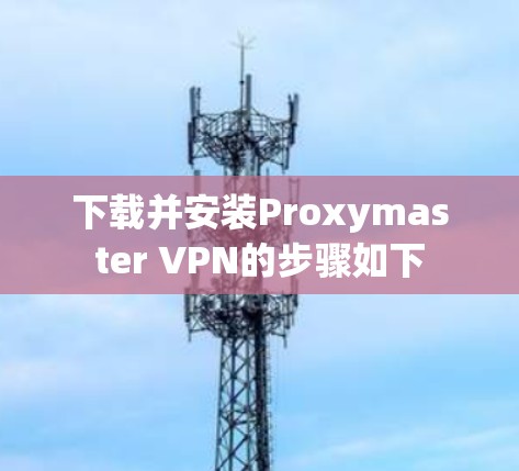 下载并安装Proxymaster VPN的步骤如下