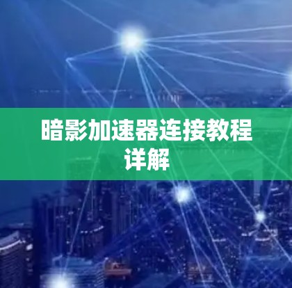 暗影加速器连接教程详解