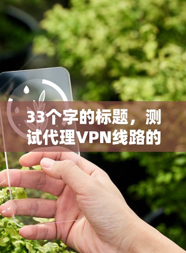 33个字的标题，测试代理VPN线路的稳定性与安全性能