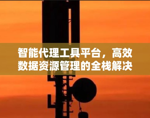 智能代理工具平台，高效数据资源管理的全栈解决方案