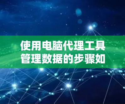 使用电脑代理工具管理数据的步骤如下