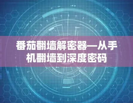 番茄翻墙解密器—从手机翻墙到深度密码