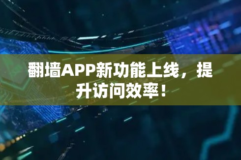 翻墙APP新功能上线，提升访问效率！