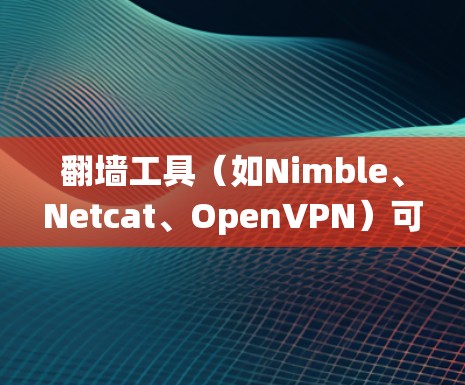 翻墙工具（如Nimble、Netcat、OpenVPN）可以帮助用户绕过防火墙限制，访问受限的资源或网站。以下是使用这些工具的技巧