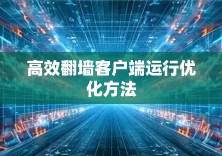 高效翻墙客户端运行优化方法