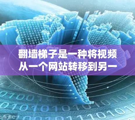 翻墙梯子是一种将视频从一个网站转移到另一个网站的技术，通常用于确保视频内容符合目标网站的访问限制。以下是一个详细且系统化的步骤指南，帮助您理解和操作翻墙梯子