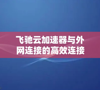 飞驰云加速器与外网连接的高效连接技巧