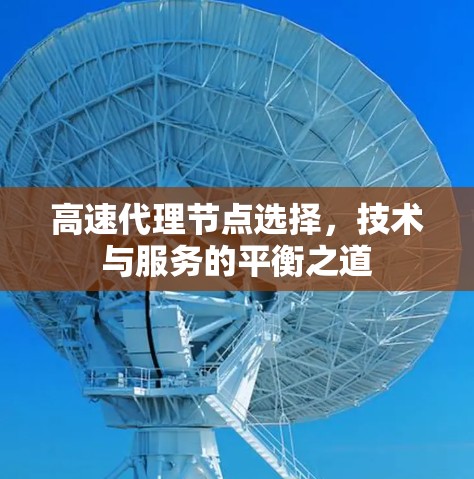 高速代理节点选择，技术与服务的平衡之道