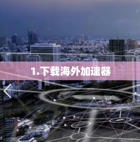 1.下载海外加速器