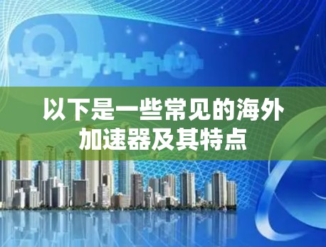 以下是一些常见的海外加速器及其特点