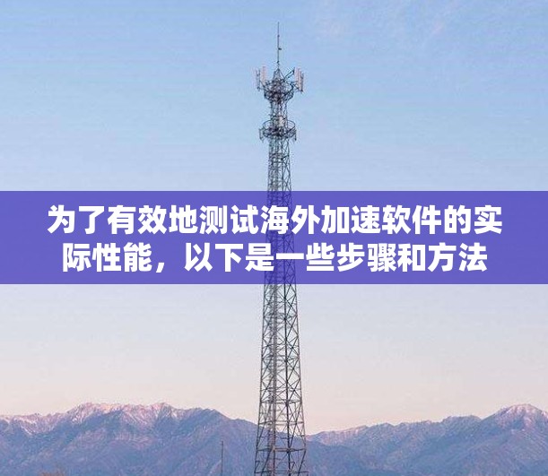 为了有效地测试海外加速软件的实际性能，以下是一些步骤和方法
